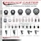 Service Caster 3'' Thermoplastic Rubber Swivel 1-1/2'' Expanding Stem Caster Set 2 Total Lock Brakes, 4PK SCC-EXTTL20S314-TPRB-2-S-2-112 - alternate 3